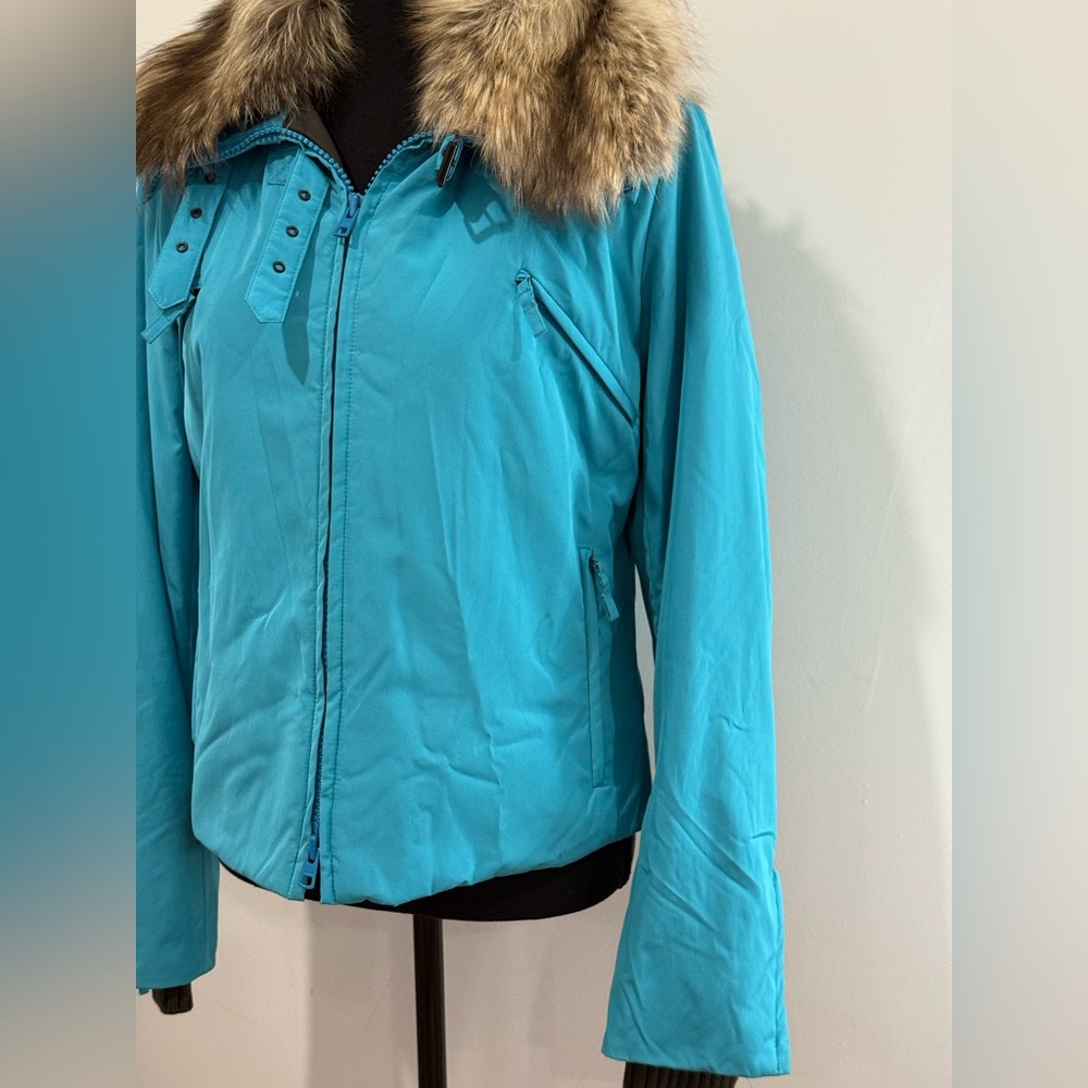 Allegri L Blue Full Zip Jacket with Faux Fur Collar 821 - Picture 4 of 9